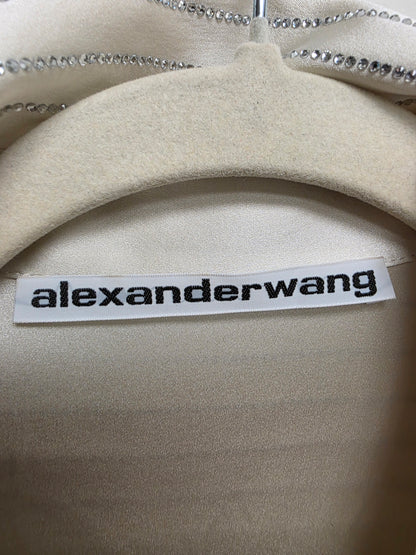 Alexander Wang Off-White Crystal Pinstripe Shirt