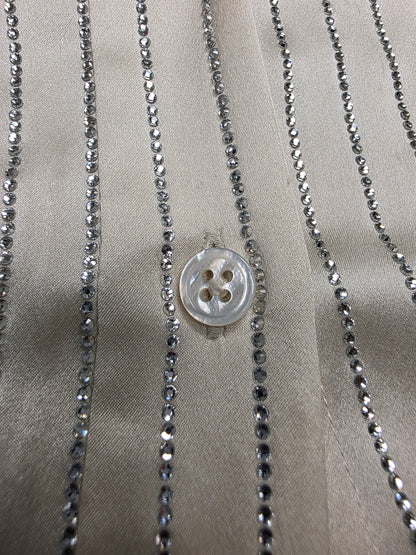 Alexander Wang Off-White Crystal Pinstripe Shirt