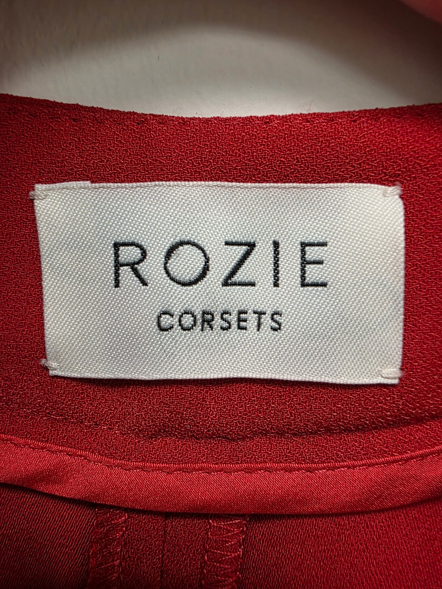Rozie Corsets Mid-rise Cigarette Pants in Satin Red