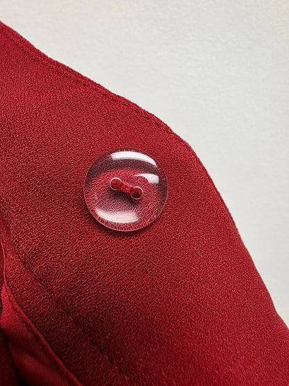 Rozie Corsets Mid-rise Cigarette Pants in Satin Red