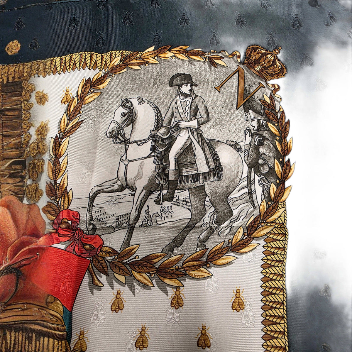Hermes Napoleon Jacquard By Philippe Ledoux Silk Scarf