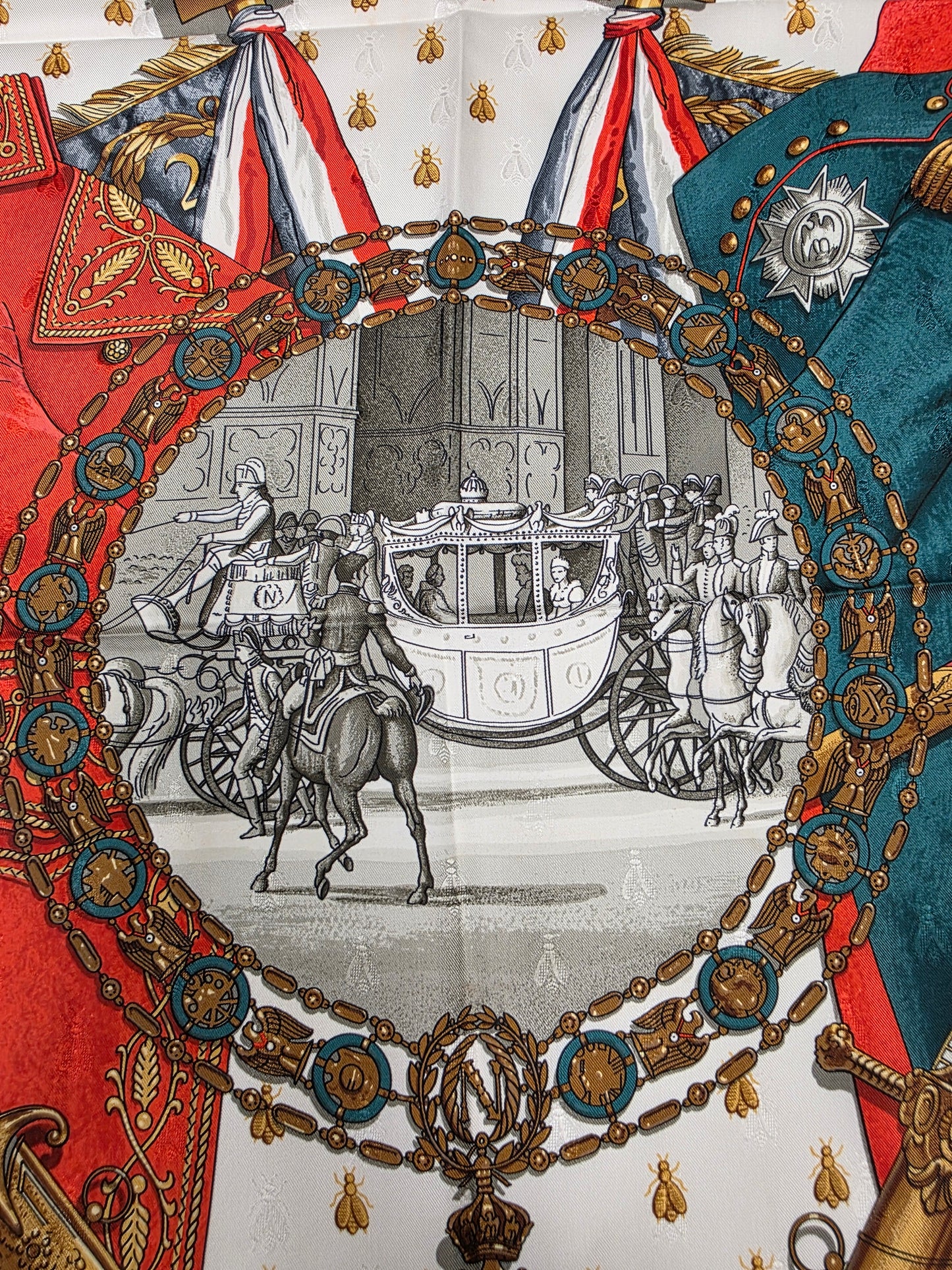 Hermes Napoleon Jacquard By Philippe Ledoux Silk Scarf