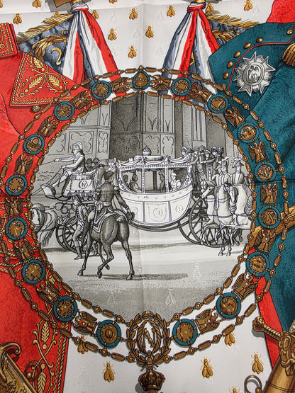 Hermes Napoleon Jacquard By Philippe Ledoux Silk Scarf