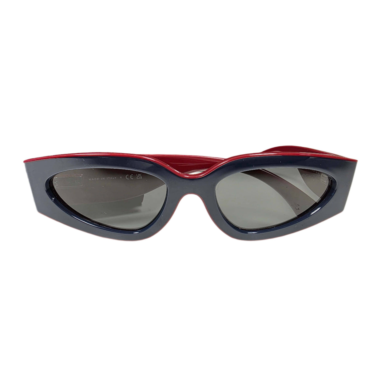 Chanel Cat Eye Sunglasses Blue/Burgundy