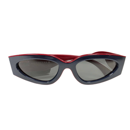 Chanel Cat Eye Sunglasses Blue/Burgundy