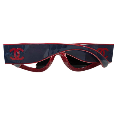 Chanel Cat Eye Sunglasses Blue/Burgundy