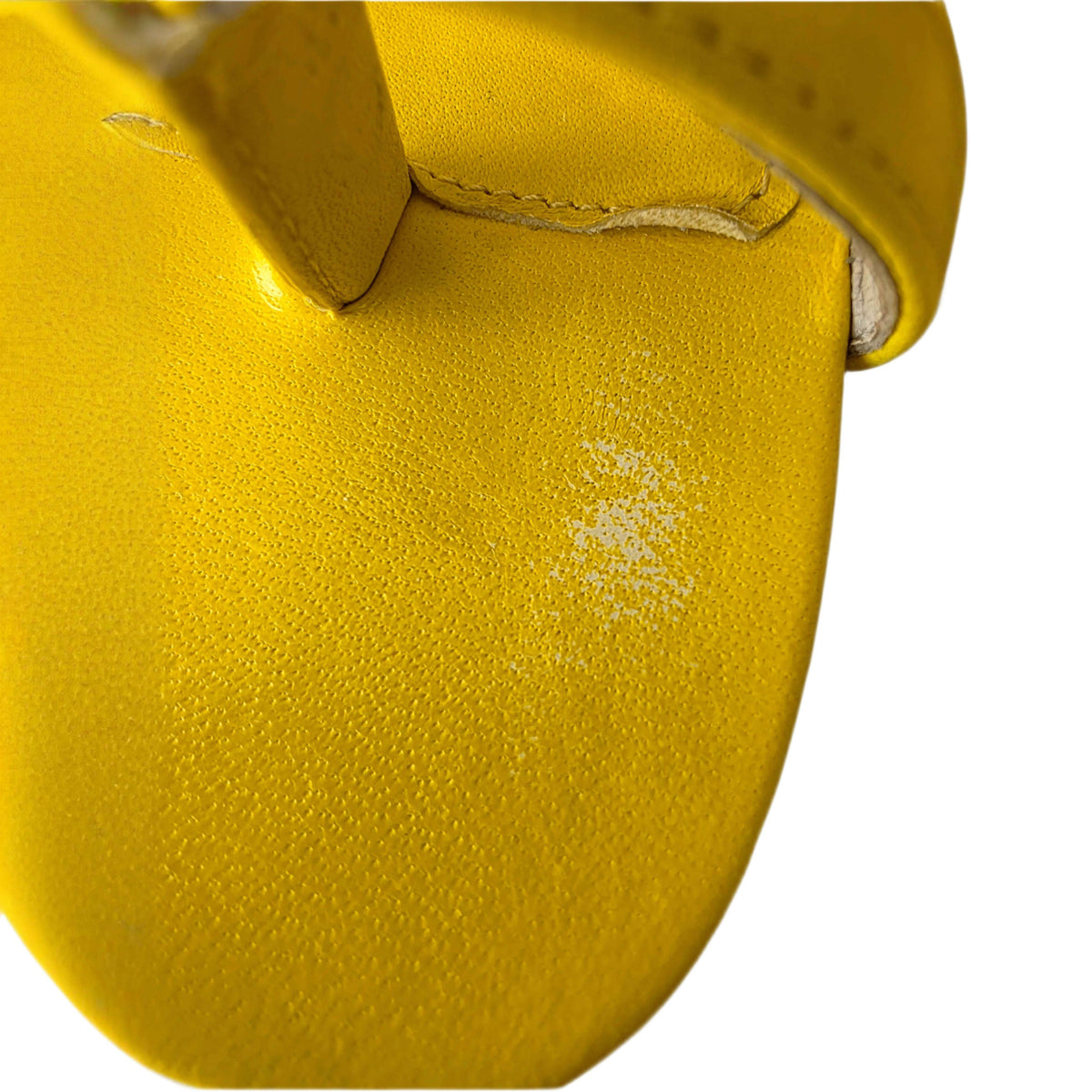 Loewe Leather Slingback Sandals Yellow
