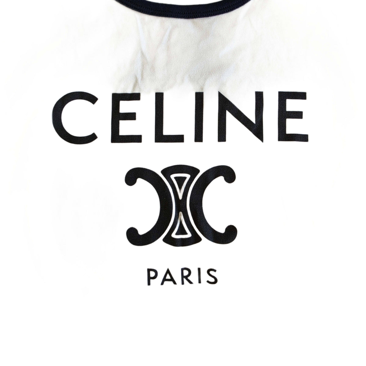 Celine Paris Triomphe Classic Ecru T-Shirt