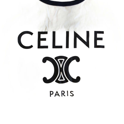 Celine Paris Triomphe Classic Ecru T-Shirt