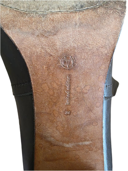 Massimo Dutti Limited Edition Knee High Heel Leather Boots