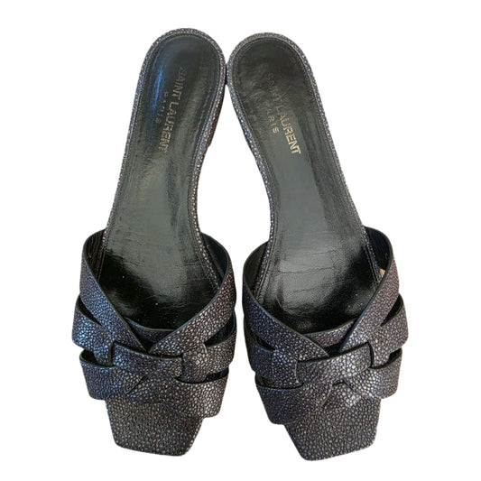 Saint Laurent Leather Slides
