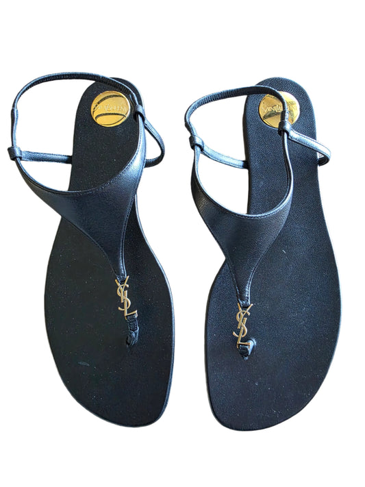 Saint Laurent CASSANDRA Sandals in Smooth Leather