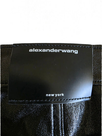 ALEXANDER WANG Coated Denim Slim-Leg Jeans