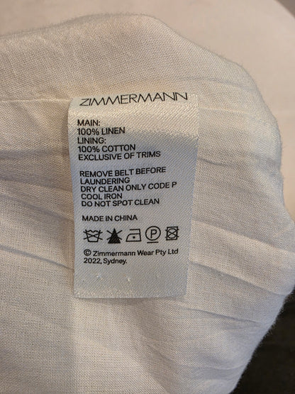 Zimmermann Halliday High-Rise Linen Shorts