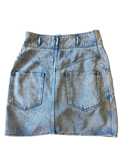 Isabel Marant Etoile Tikeda Light Blue Fluid Denim Mini Skirt