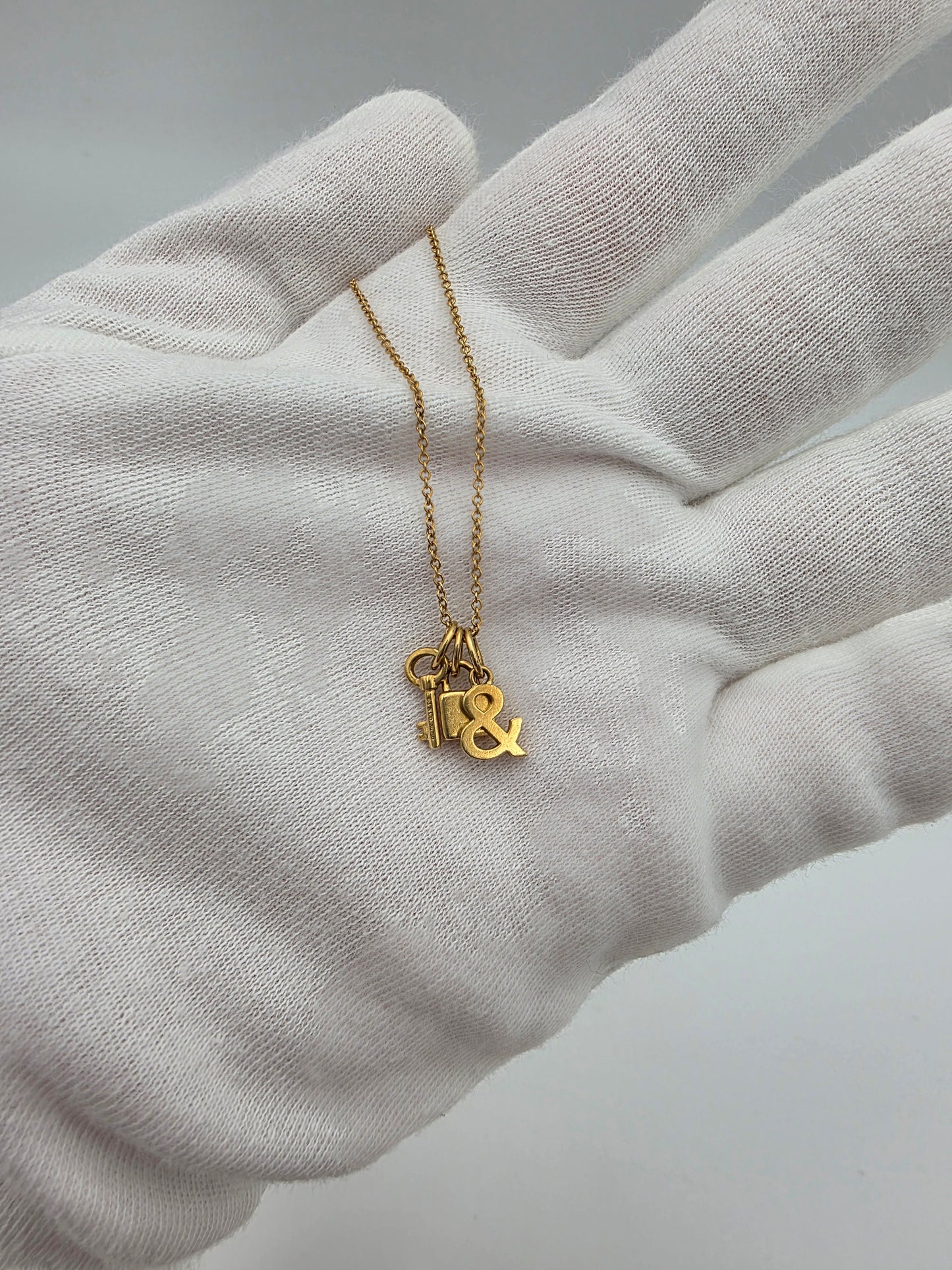 Tiffany 18K Yellow Gold Lock and Key Pendant