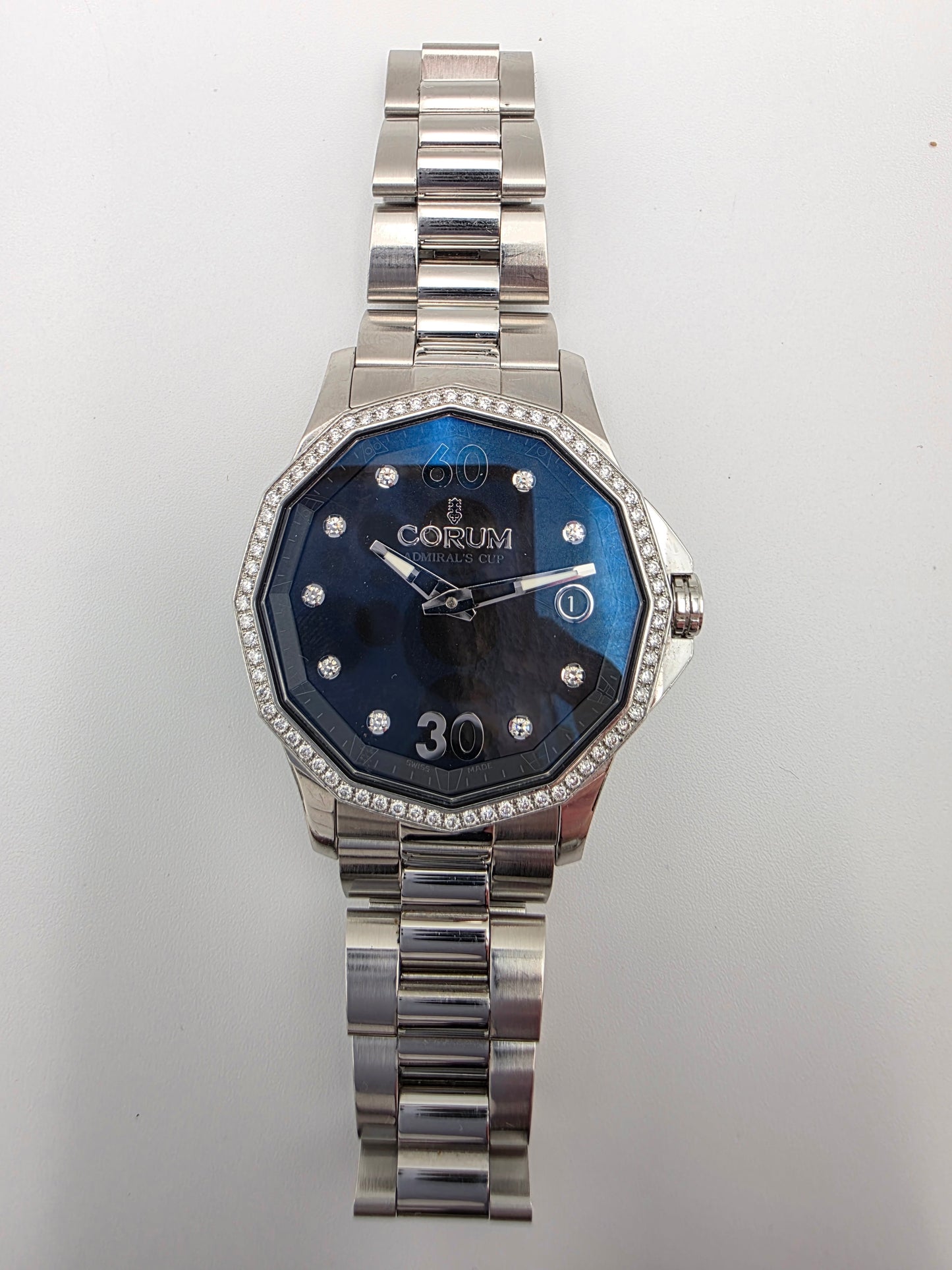 Corum Admiral's Cup Automatic Watch in Black Mother-of-Pearl