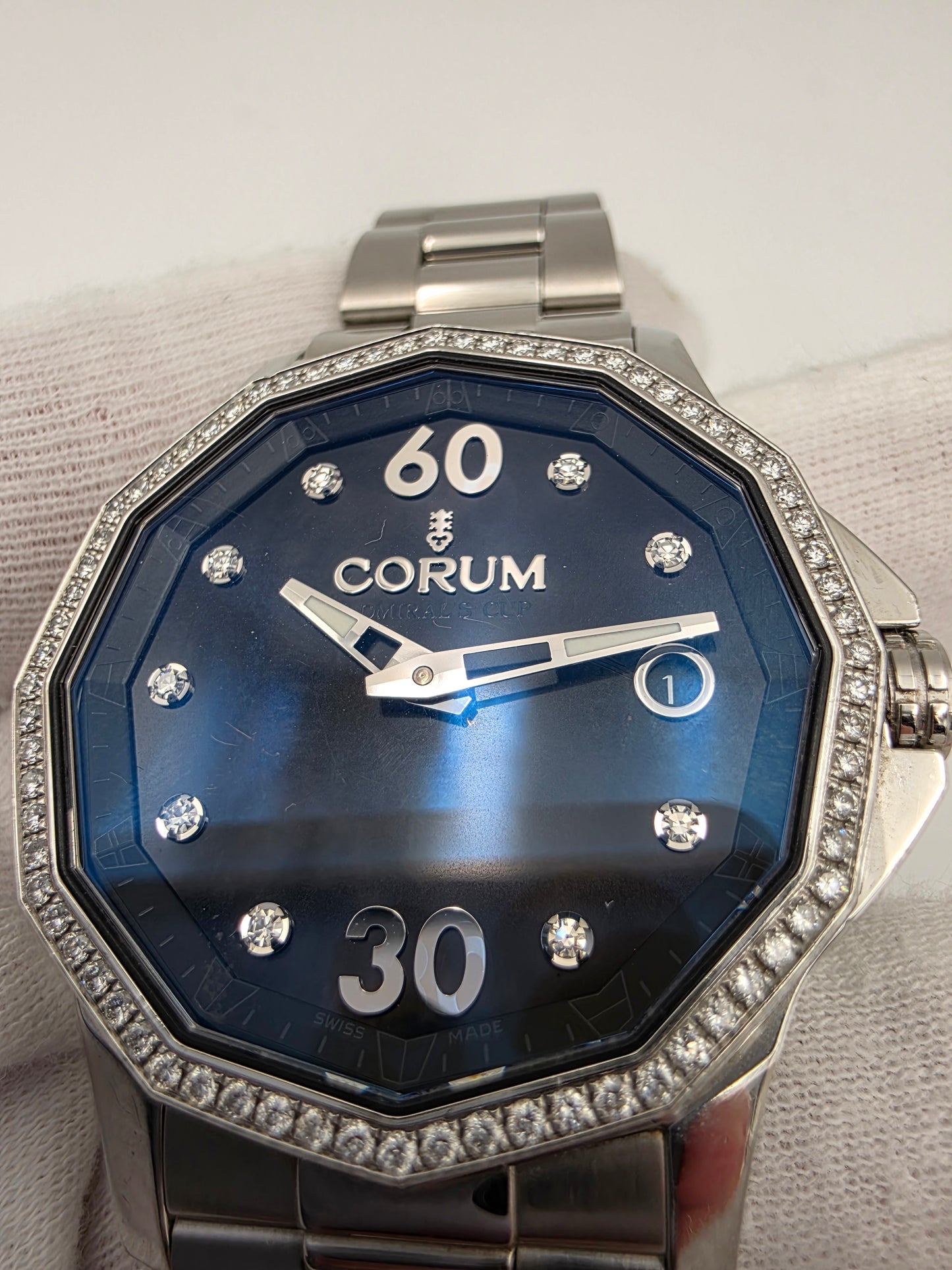 Corum Admiral's Cup Automatic Watch in Black Mother-of-Pearl