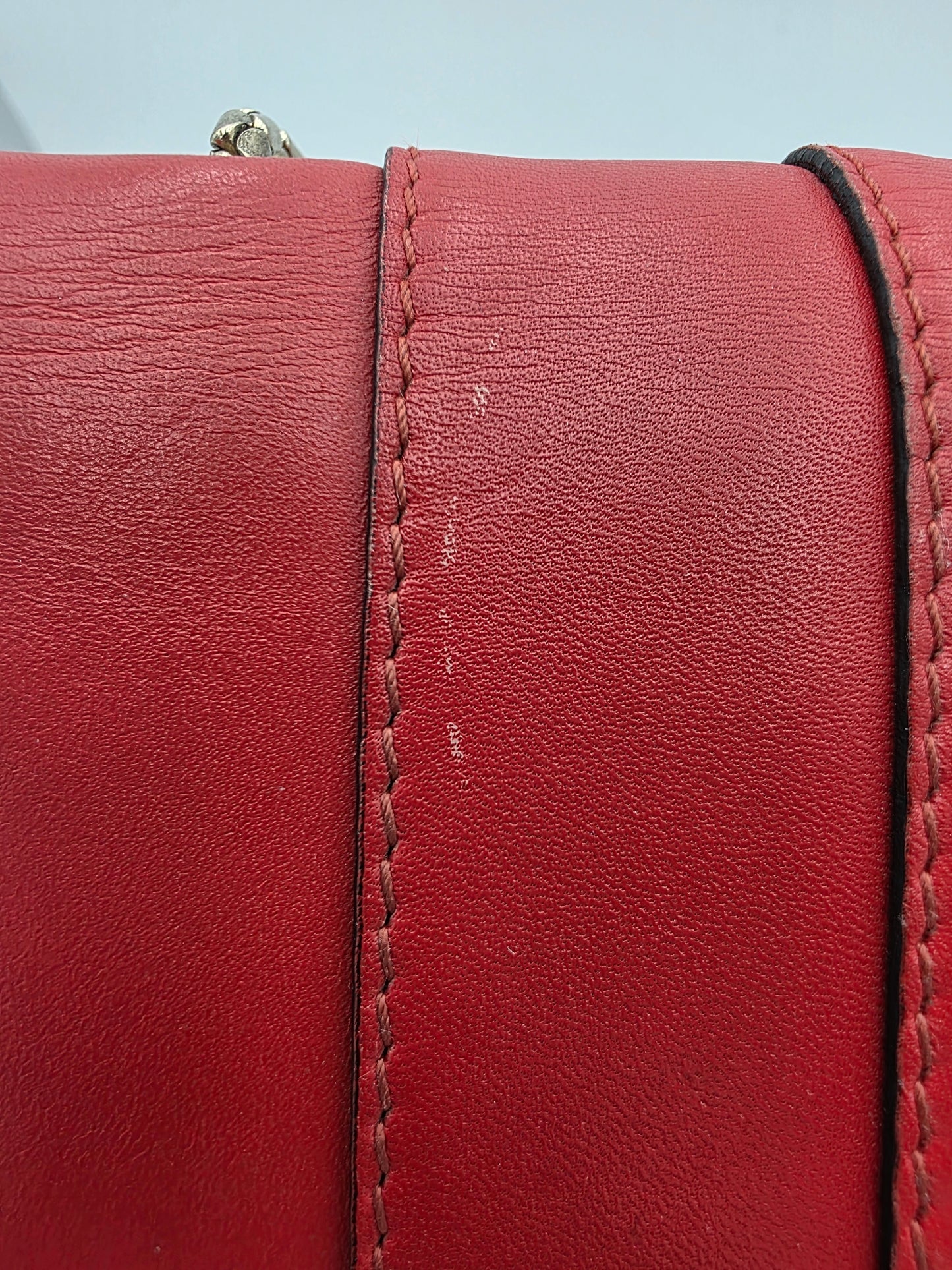 Bvlgari Serpenti Forever Medium Square Shoulder Bag Calf Leather in Coral