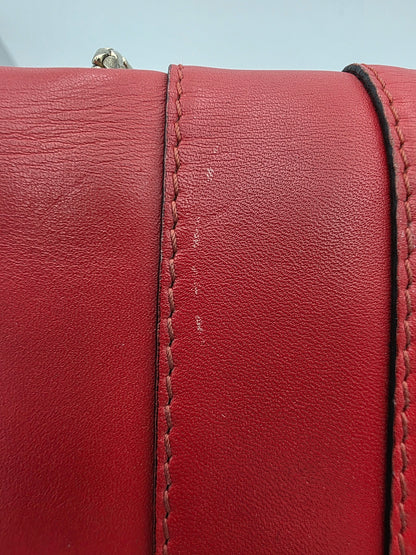 Bvlgari Serpenti Forever Medium Square Shoulder Bag Calf Leather in Coral