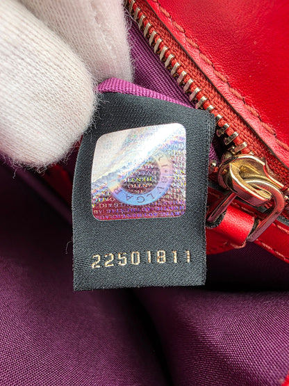 Bvlgari Serpenti Forever Medium Square Shoulder Bag Calf Leather in Coral