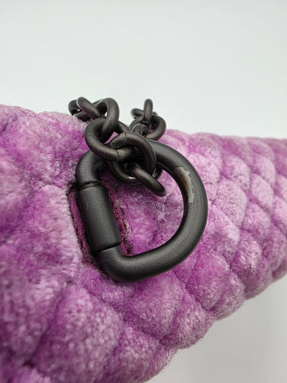 Bottega Veneta Ayers-Trimmed Velvet Baby Olimpia Bag