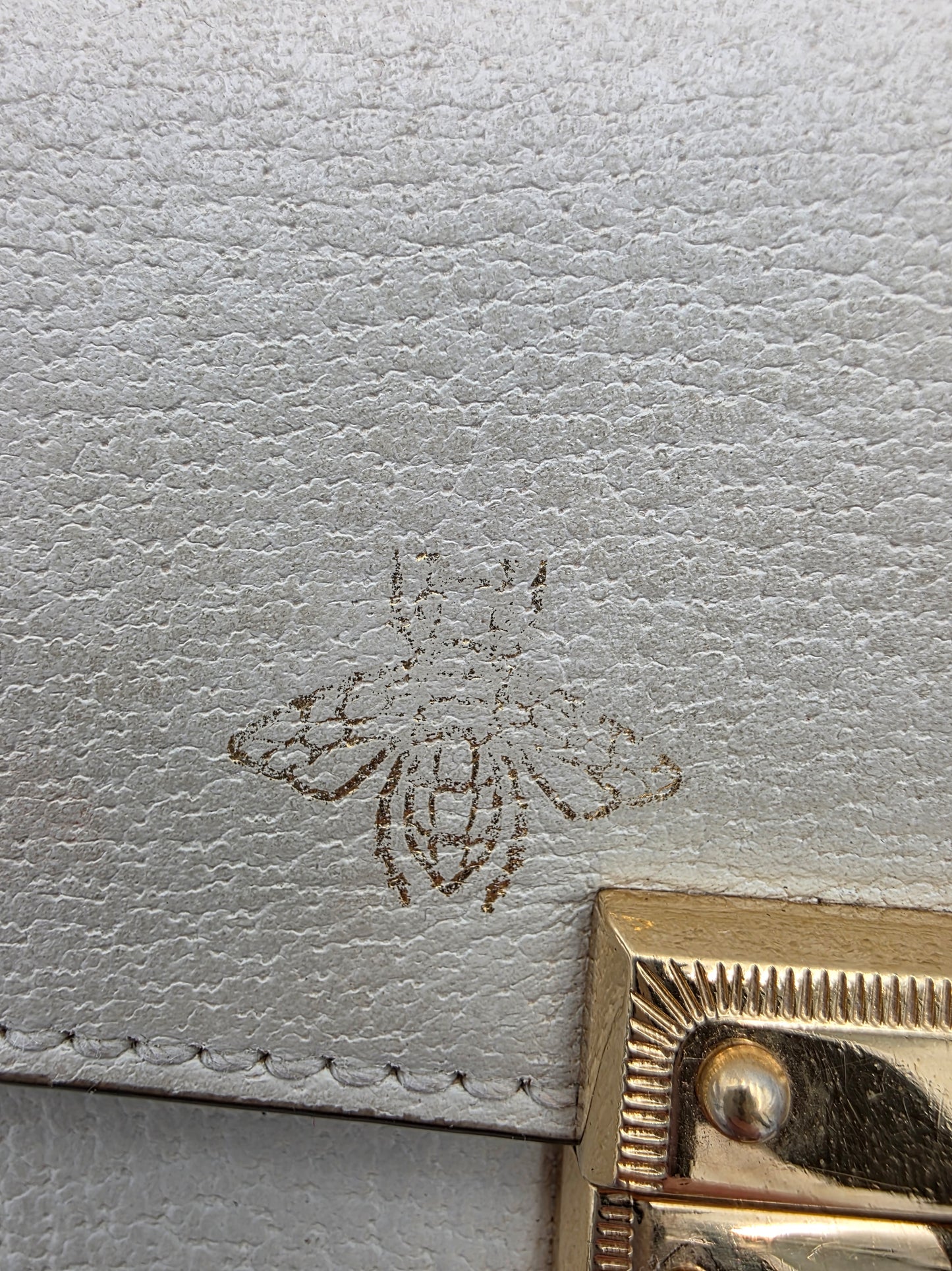 Gucci Padlock Bee Leather Shoulder Bag