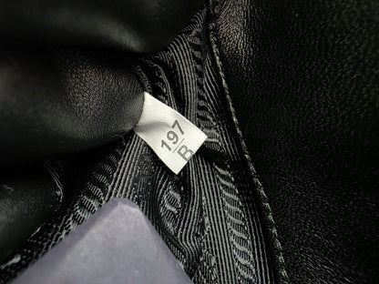 Prada Tessuto Nappa Leather Gaufre Small Tote Black