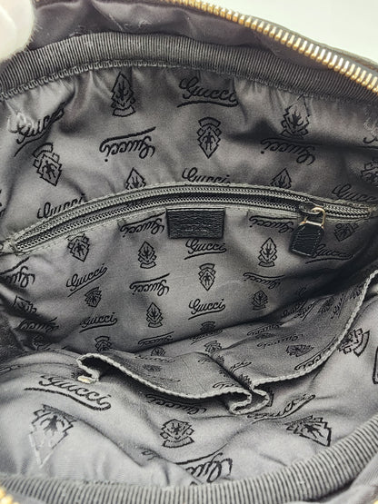 Gucci Guccissima Leather Messenger Bag Black