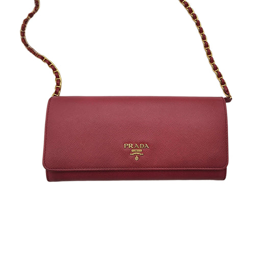 Prada Saffiano Leather Chain Wallet