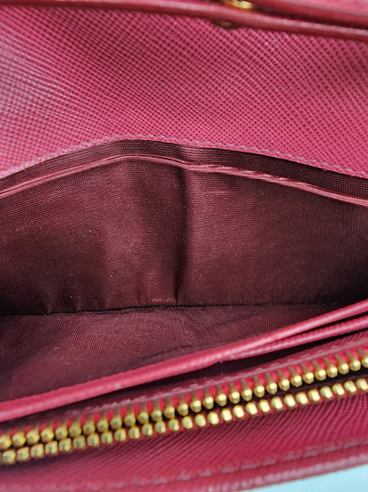 Prada Saffiano Leather Chain Wallet