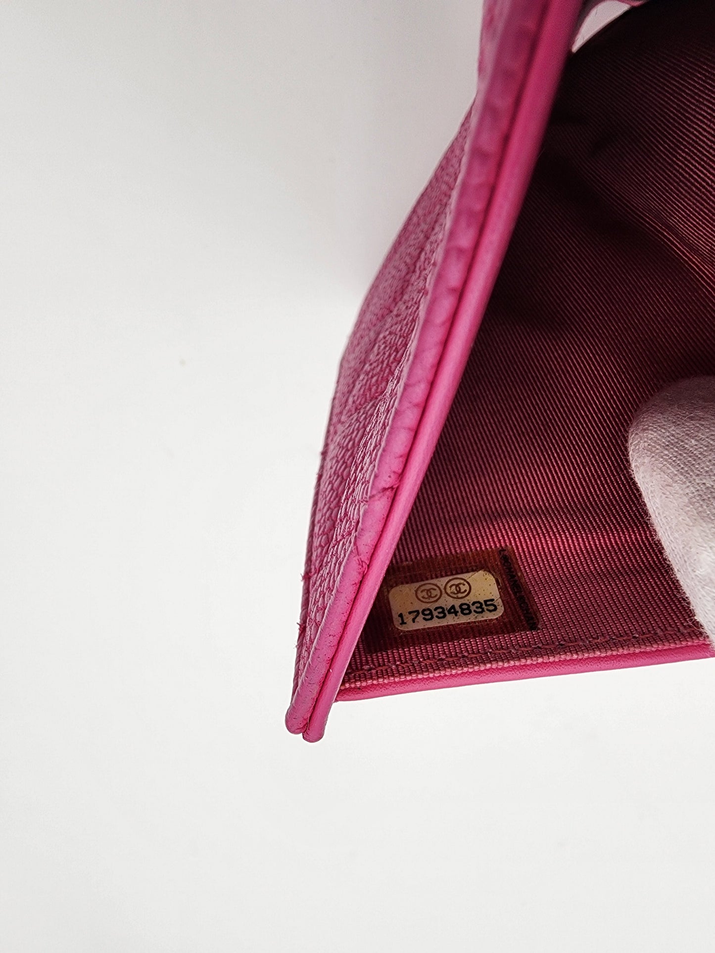 Chanel Classic Long Flap Wallet Caviar Leather in Hot Pink