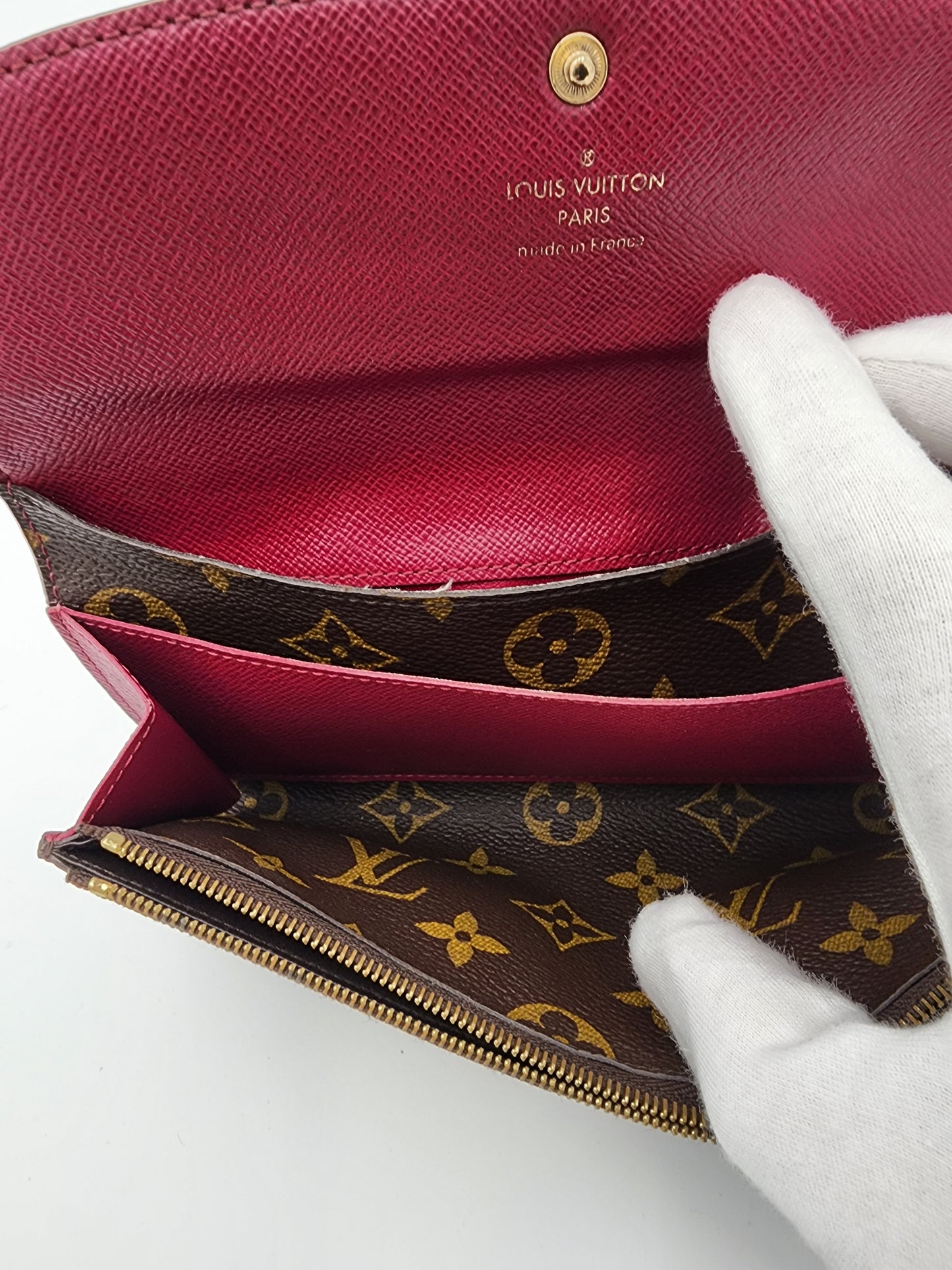Louis Vuitton Emilie Wallet Monogram Canvas Fuchsia