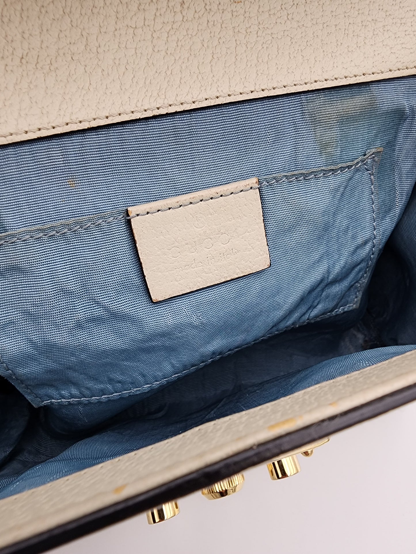 Gucci Padlock Bee Leather Shoulder Bag