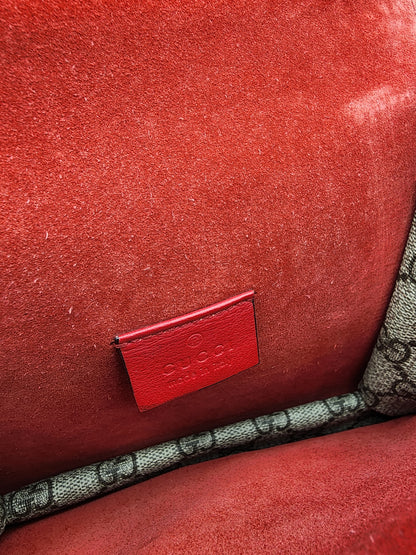 Gucci GG Supreme Mini Dionysus Shoulder Bag in Hibiscus Red