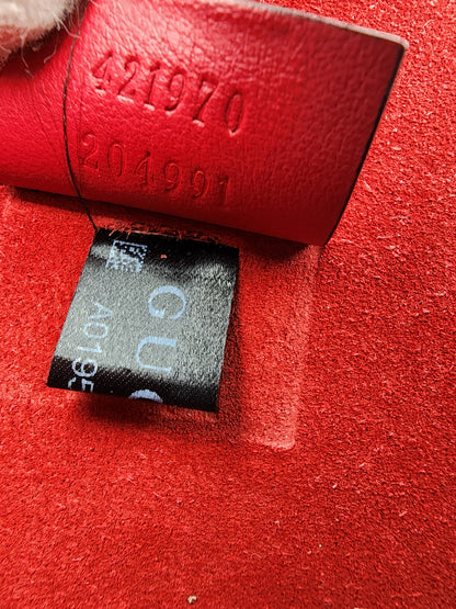 Gucci GG Supreme Mini Dionysus Shoulder Bag in Hibiscus Red