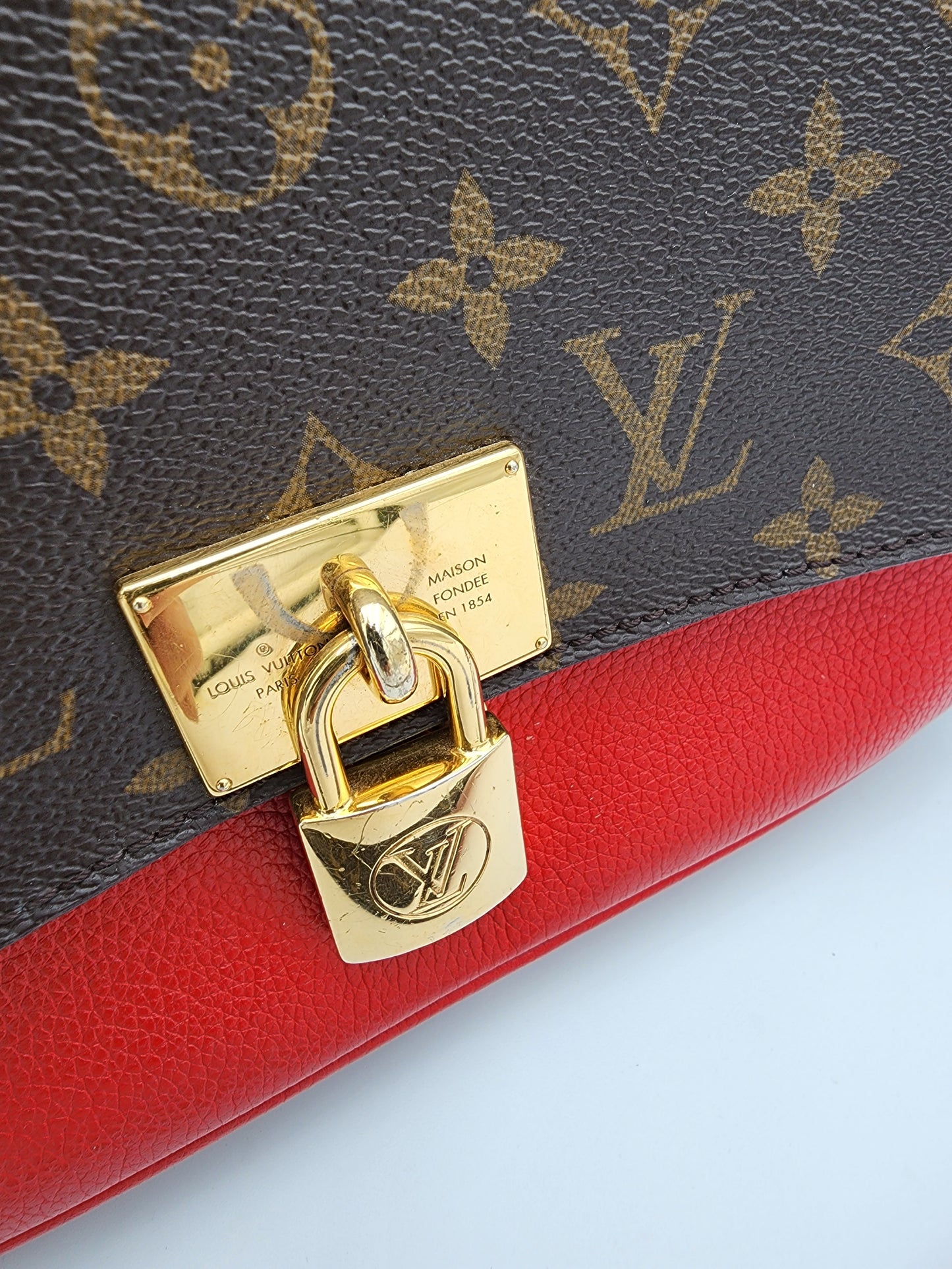 Louis Vuitton Monogram Marignan Satchel Coquelicot