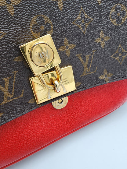 Louis Vuitton Monogram Marignan Satchel Coquelicot