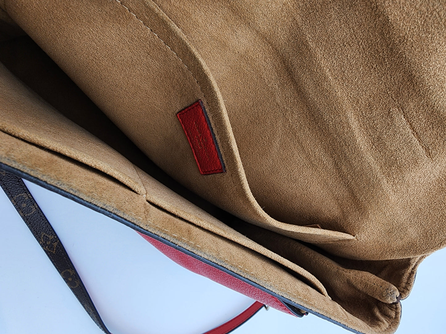 Louis Vuitton Monogram Marignan Satchel Coquelicot