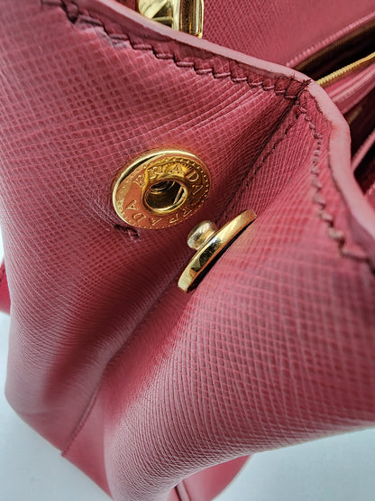 Prada Galleria Saffiano Leather Bag Fuoco Large