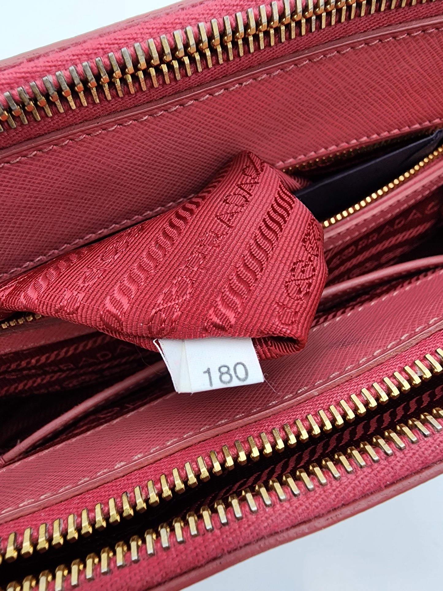 Prada Galleria Saffiano Leather Bag Fuoco Large