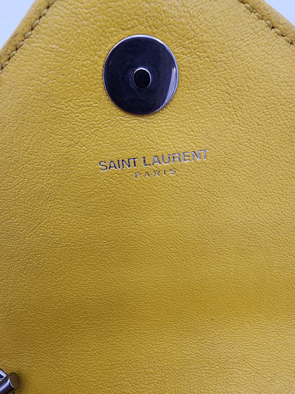 Yves Saint Laurent Classic Baby Monogram Chain Bag Chevron Leather