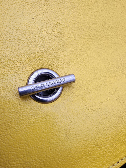 Yves Saint Laurent Classic Baby Monogram Chain Bag Chevron Leather