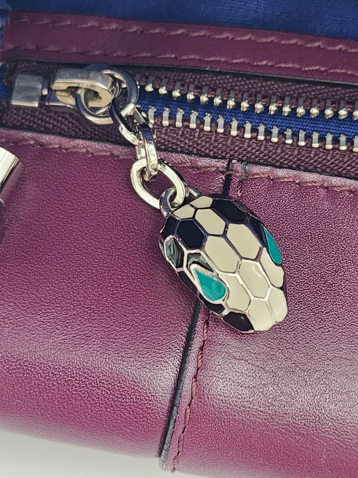 Bvlgari Serpenti Forever Large Shoulder Bag Calf Leather in Aubergine