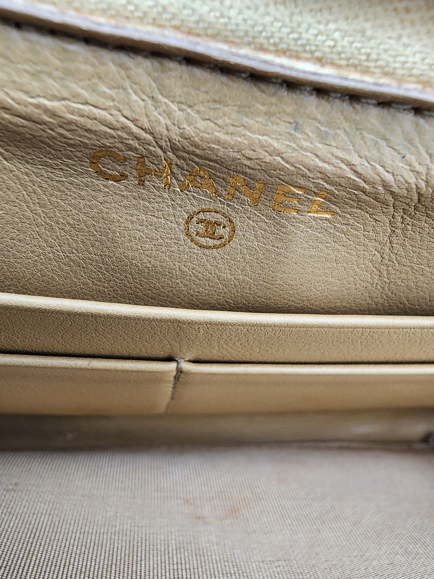 Chanel Matelassé Gold Patent Leather Zip-Around Wallet