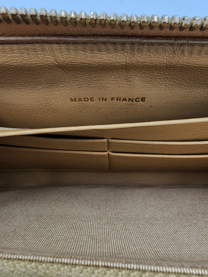 Chanel Matelassé Gold Patent Leather Zip-Around Wallet