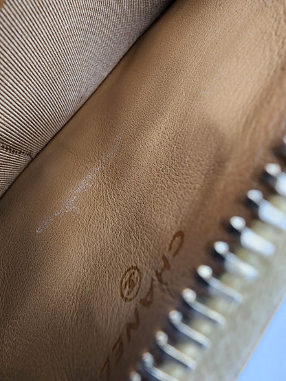 Chanel Matelassé Gold Patent Leather Zip-Around Wallet