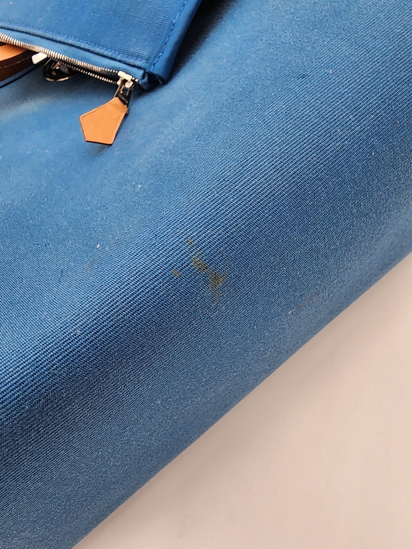 Hermès Herbag Zip 31 Bleu France Toile Militaire & Vache Hunter Leather