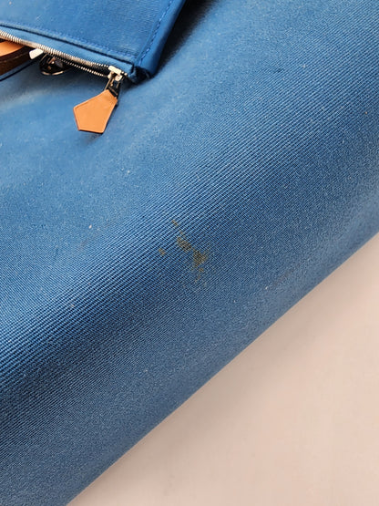 Hermès Herbag Zip 31 Bleu France Toile Militaire & Vache Hunter Leather