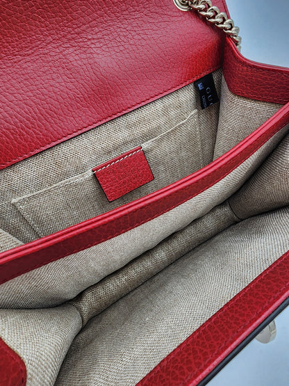 Gucci Interlocking G Small Shoulder Bag Red